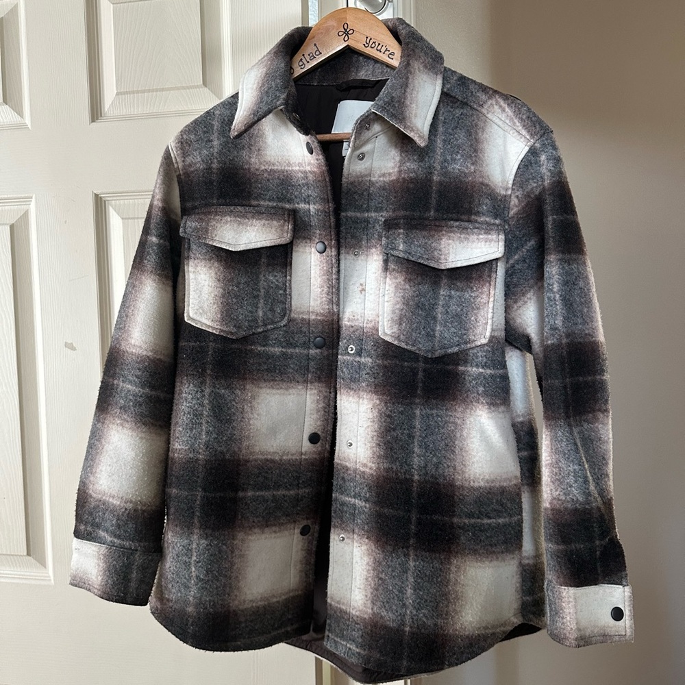 Oversized Plaid Utility Jacket H&M